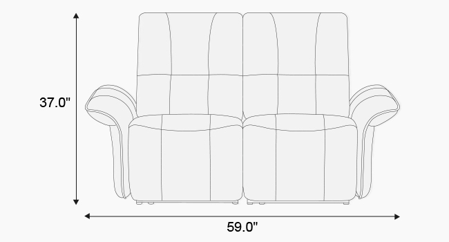 recliner loveseat size