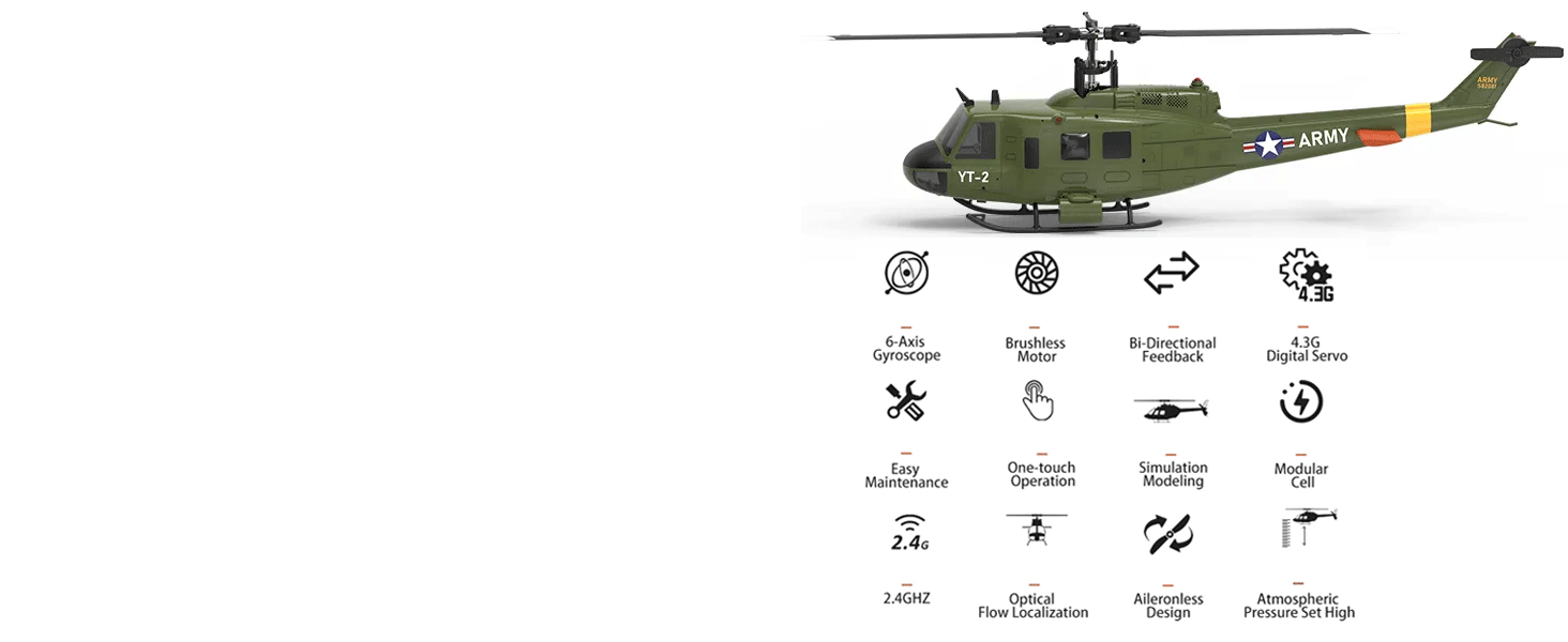 F07 Bell UH-1 Huey RC Helicopter