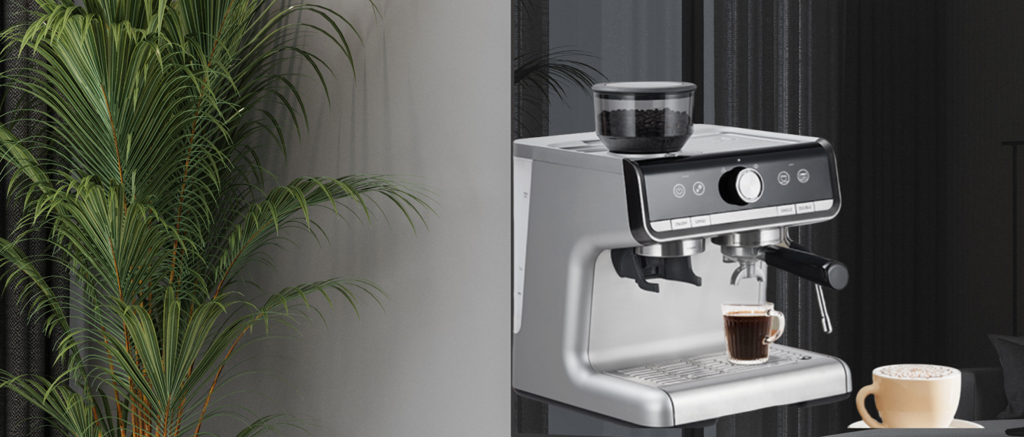 Acekool Espresso Machines Brushed Stainless Steel