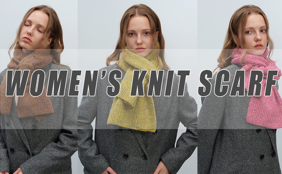 Winter Beanie Hat Scarf Set for Womens Men