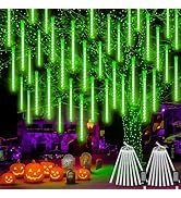 2-Pack Halloween Light Outdoor, Meteor Shower Lights 16 Tubes 384 LEDs Indoor Outdoor, Waterproof...