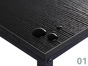black l shape desk