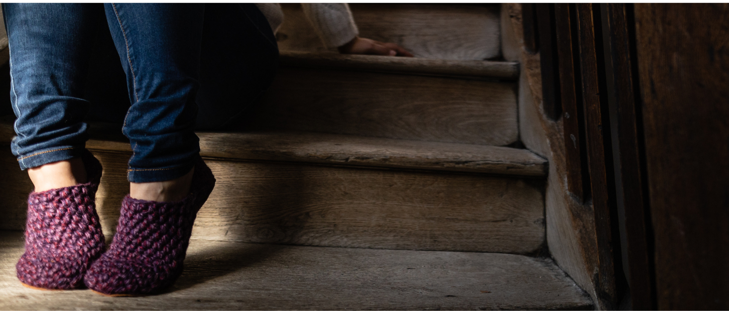 Kingdom of Wow indoor house shoes for Women. Handmade from New Zealand wool & bamboo in Purple