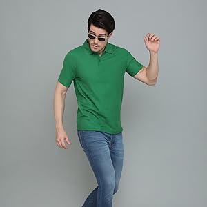 men polo collar tshirt half sleeve t shirt men stylish 