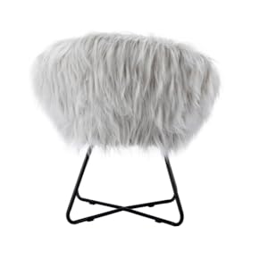 faux fur, faux fur chair, chair with metal legs, fur chair, living room, chair, metal legs