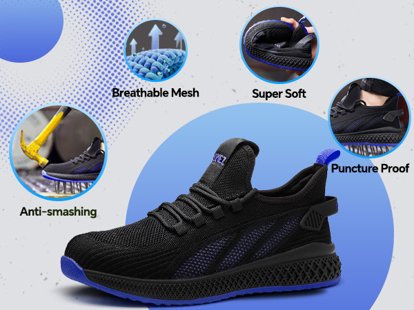 Amazon.com: SPIEZ Unisex Safety Shoes with Composite Toe Cap