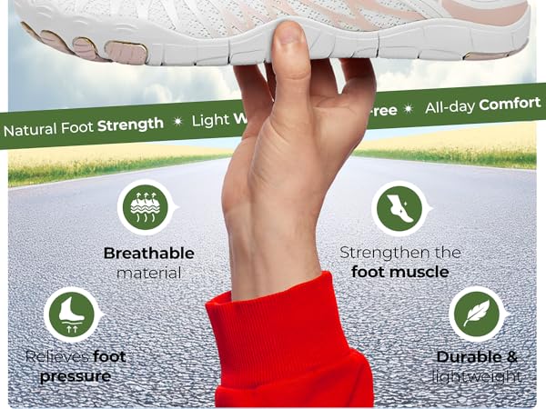 HF Signature Healthy &amp; Non-Slip Breathable Barefoot Shoes, Flexible Lightweight Walking Shoes