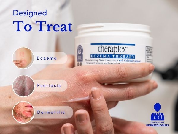 designed to treat eczema, psoriasis, dermatitis and dry skin 