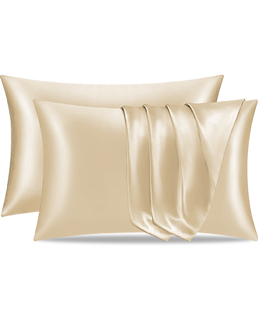champagne satin silk bedding pillow pillows pillowcase pillow cases