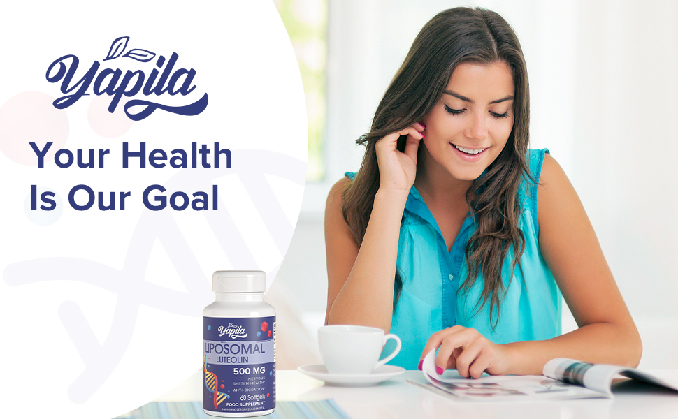 Liposomal Luteolin Capsules 500mg (2 Pack), Maximum Absorption, High