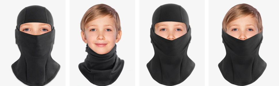 DAFIFO Kids Balaclava Ski Mask, Winter Full Face Balaclava Windproof Neck Warmer for Boys Girls School Riding Sports 14 boys balaclava