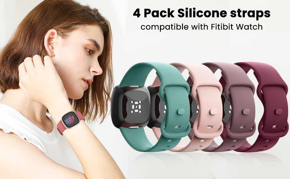 Yoohoo Compatible with Fitbit Versa 3 Straps/Fitbit Versa 4 Strap