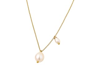 necklace pearl for women set girls woman pendant stylish anti tarnish real gold plated infinity 