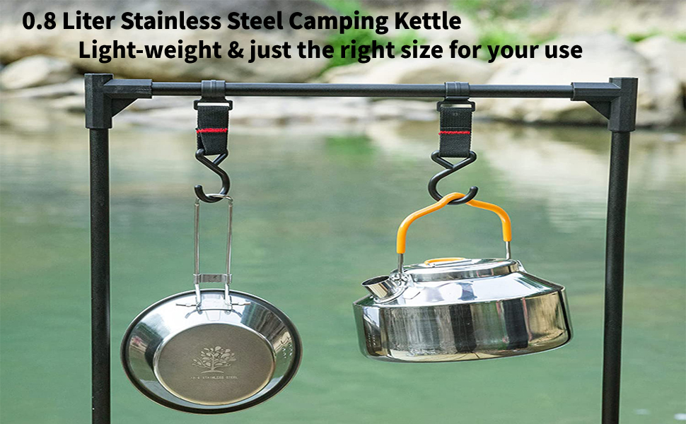 Portable 0.8 Liter Lightweight Stainless Steel Camping