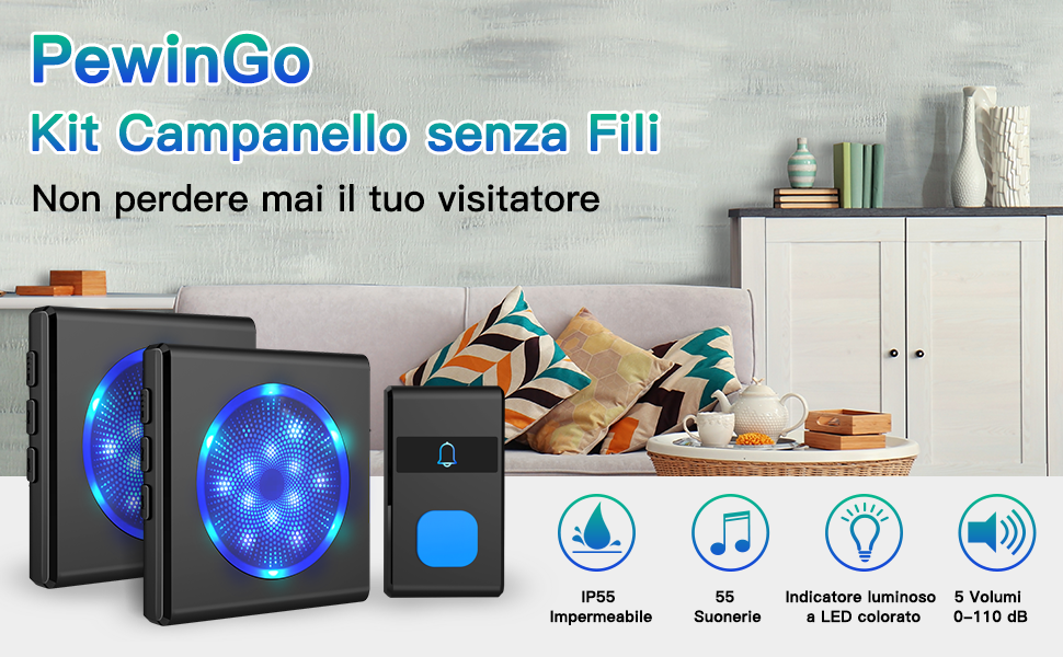 PewinGo Campanello Wireless