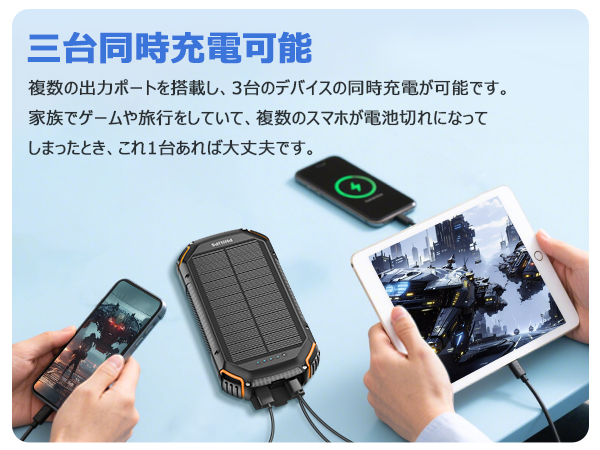 Amazon.co.jp: Philips DLP7726N Solar Power Bank, 20,000 mAh