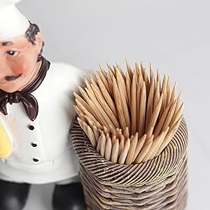 Chef Toothpick Holder Novelty Fat Chef Kitchen Decor