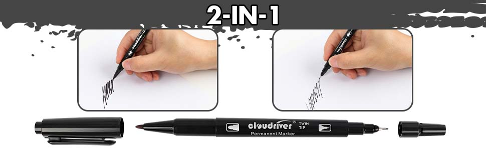 dual tips-ultra fine tip and fine tip