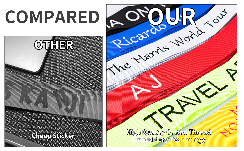 Personalised Luggage Straps with Locks for Suitcases, 2 Pack Custom