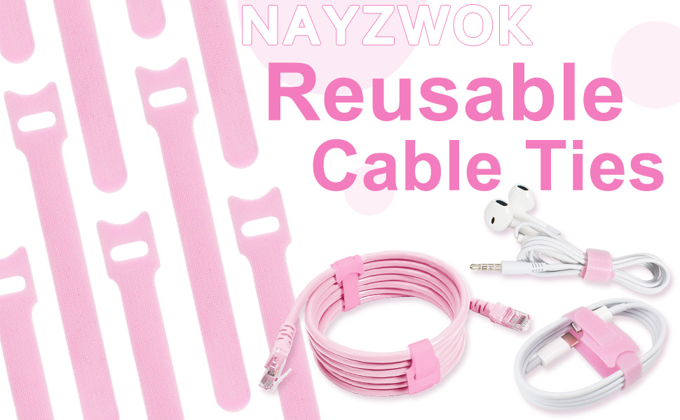70pcs Computer Cable Ties, Wire Ties, Cord Ties Reusable