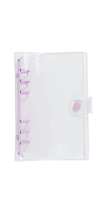 super mini black purple pink rose gold round ring PVC binder file folder photo album inserts sheets