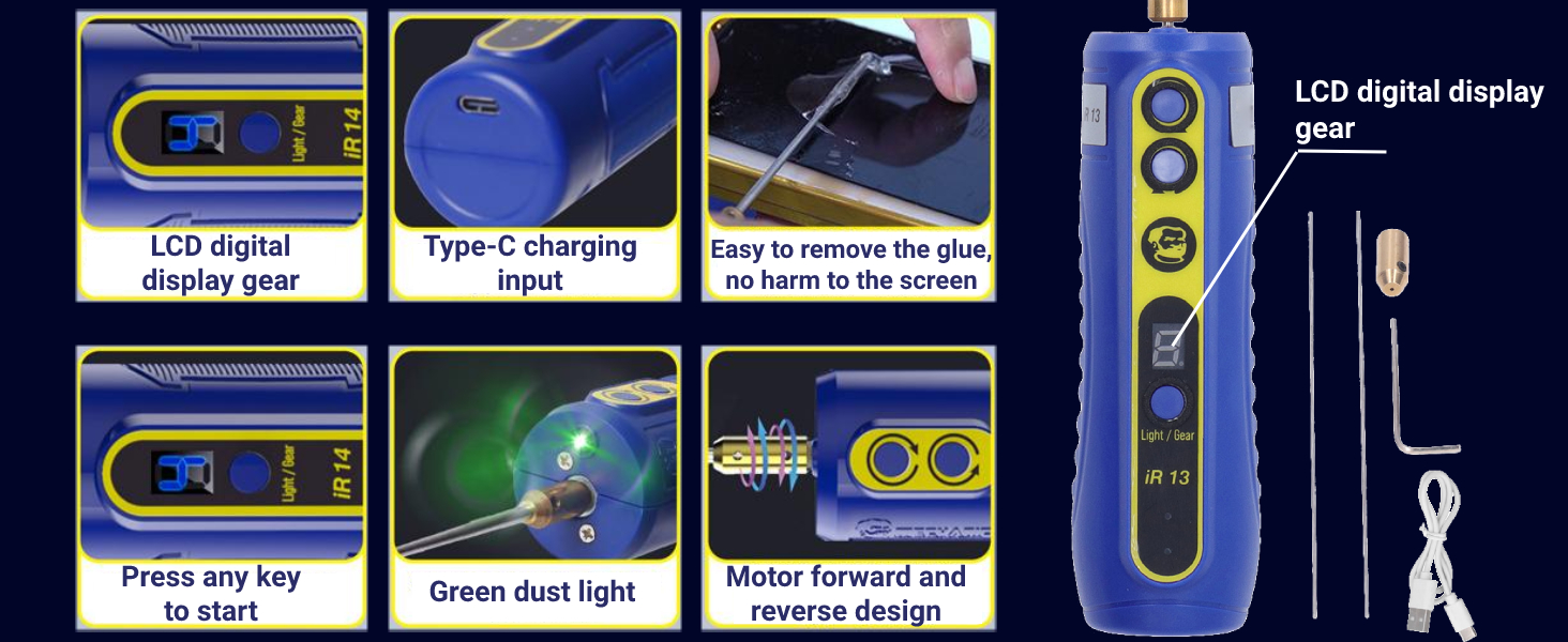 Mobile Phone LCD Screen Dry Glue Clean Machine