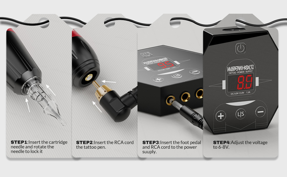 How to contact each part of the Tattoo Pen Kit?