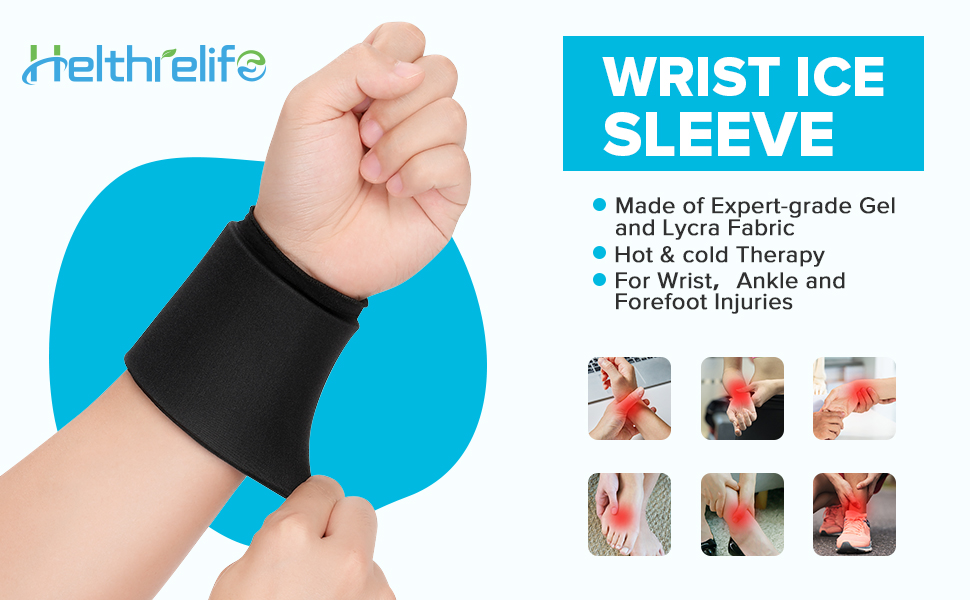 Helthrelife Wrist Ice Pack, Hot&Cold Therapy Pain Relief
