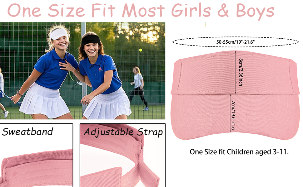 Toddler Sun Visor Girls Age 2-6, Kids Beach Visor Summer UV Protection Sport Cap for 6-12T