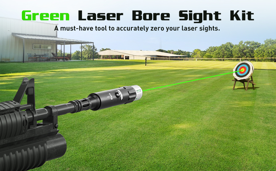 GUNDOTA Green Laser Bore Sight Kit for .177 to 12GA