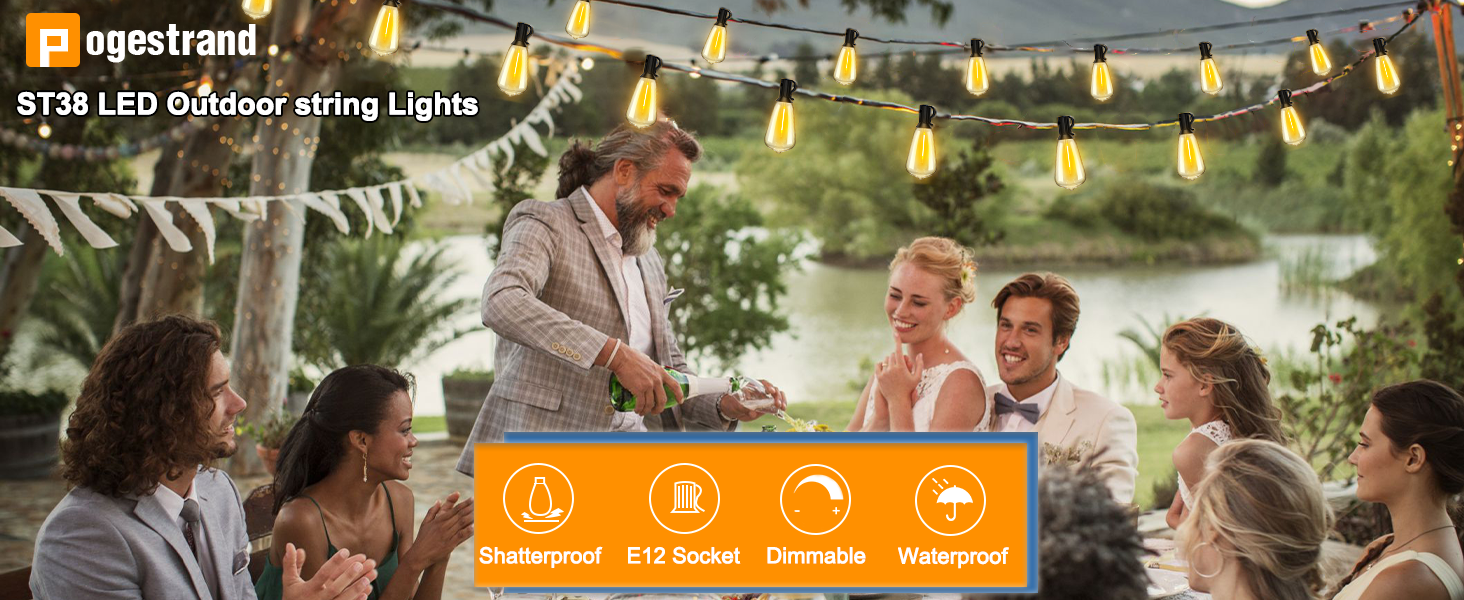 ST38 Patio Lights Outdoor