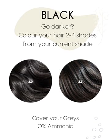 Black natural hair dye from NATURIGIN colour up to 4 shades no ammonia hair dye
