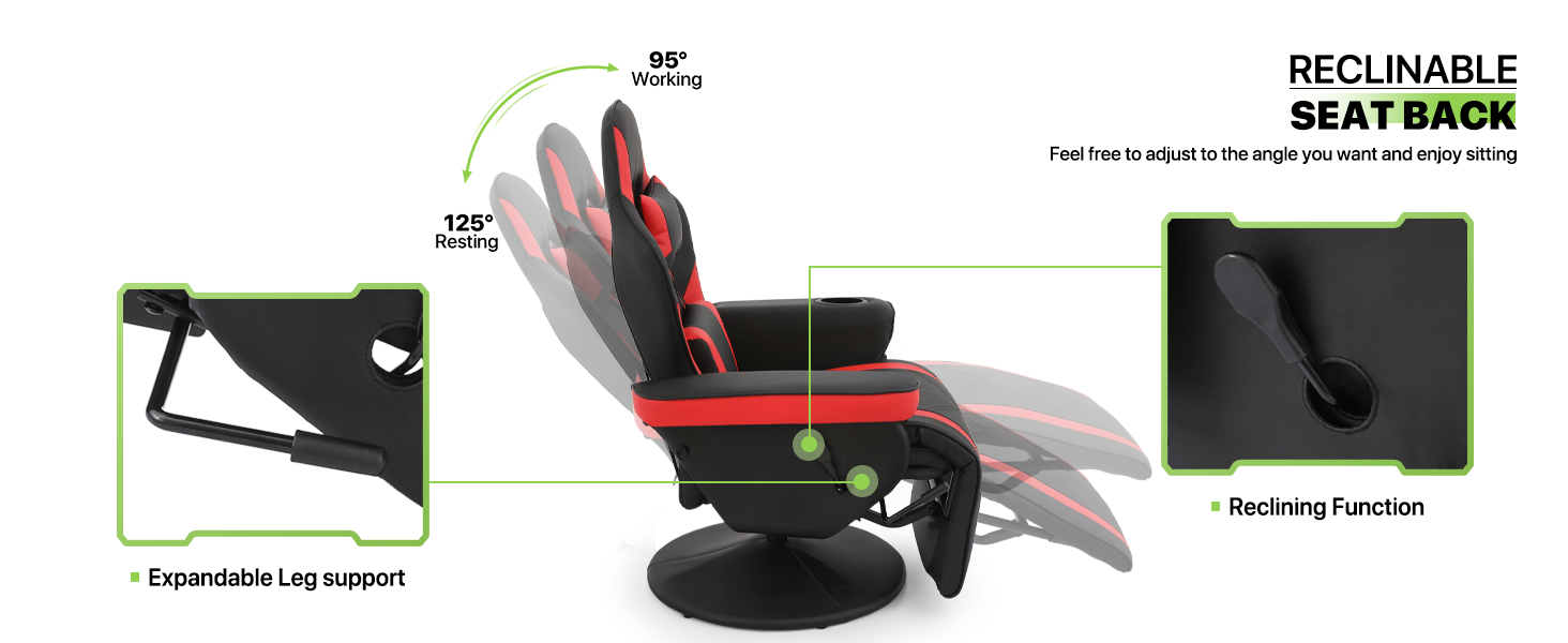 Ergonomic Gaming Recliner Chair