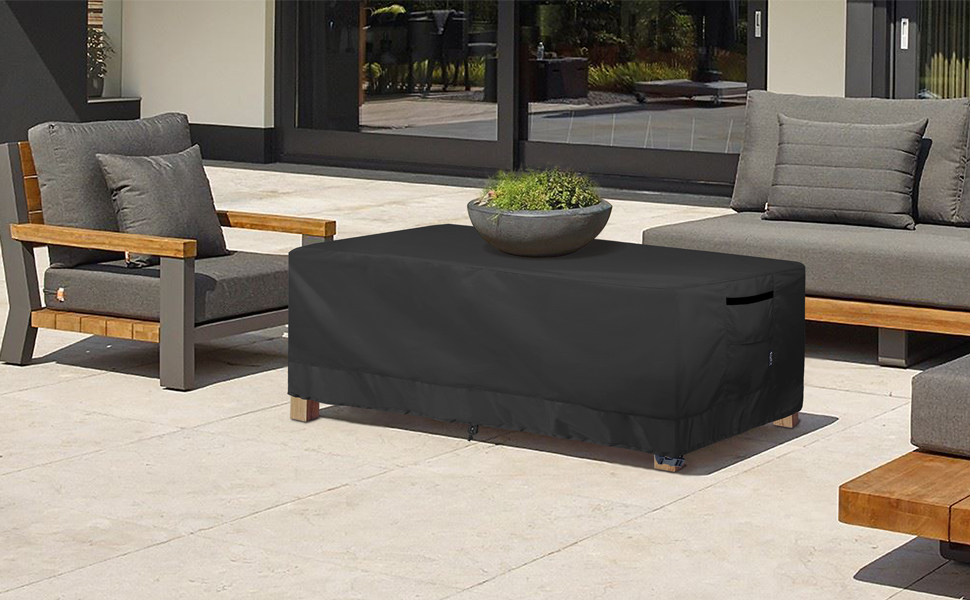 STEECA Patio Coffee Table Cover, Waterproof Rectangular