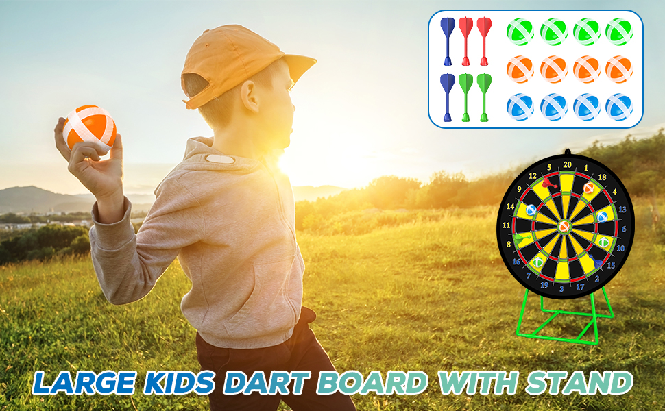 Dart Board with 12 Sticky Ball