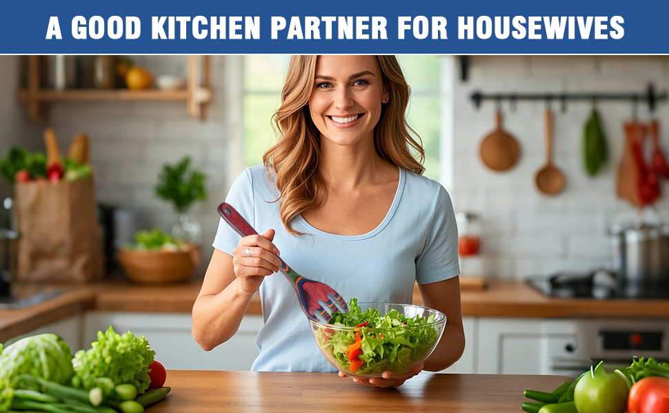 MYRAINBOW Wooden Spoons for Cooking – 7 Piece Pakkawood