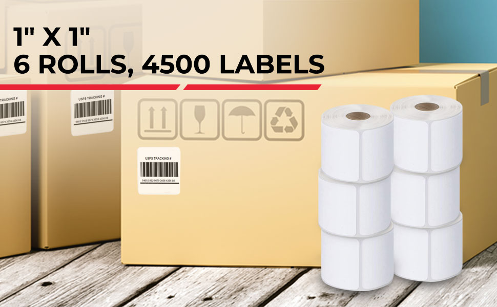 enKo Compatible Dymo 30332 QR Code Square Labels 6 Rolls