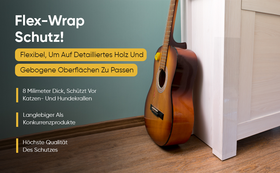 PROTECTO Tier Kratzschutz mit Cuttermesser 150 x20 cm Schutz für Türen + Holz & Möbel vor PROTECTO Tier Kratzschutz mit Cuttermesser 150 x20 cm Schutz für Türen + Holz & Möbel vor