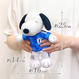 スヌーピー　サッカー　ぬいぐるみ　M SNOOPY スヌーピー サッカー日本代表ver マスコット ぬいぐるみ SNOOPY