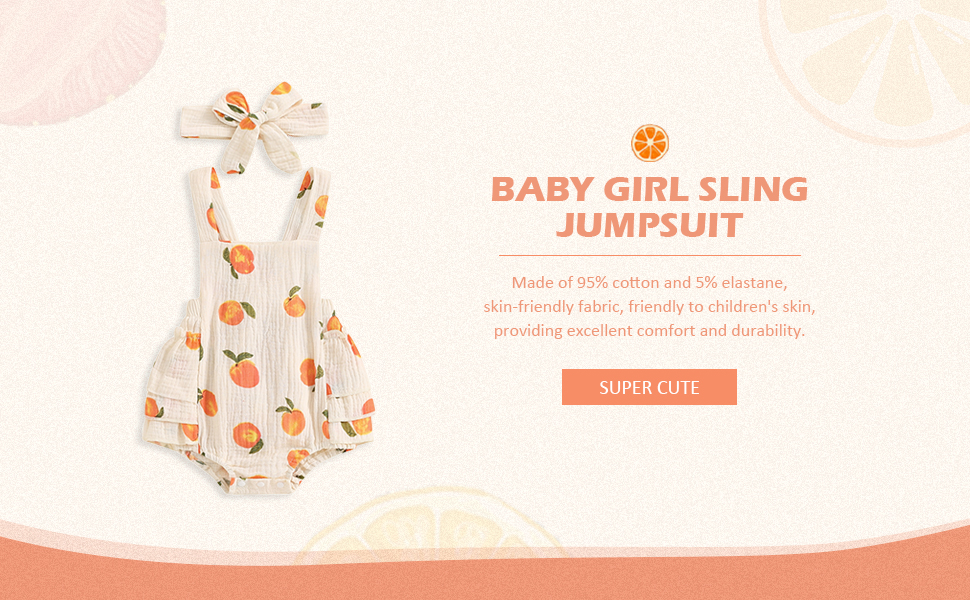 Amazon.com: Pybcvrrd Baby Girl Peach Clothes Cotton Linen