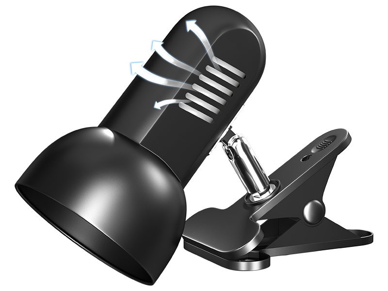 Bonlux Clip on Reading Light for Bed, Desk Clamp Lamp E27 Adjustable