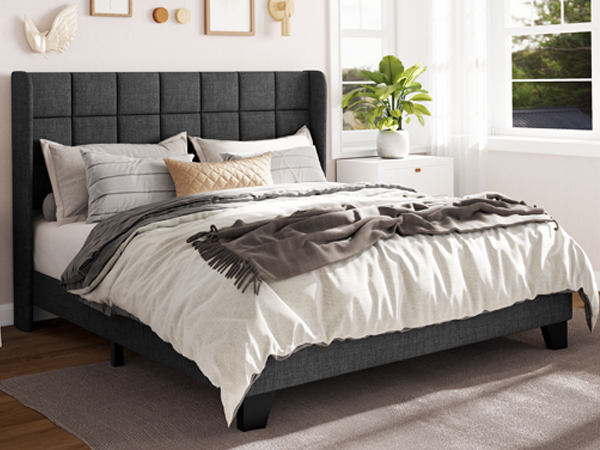 Fellows!(Q)「Q.E.D.」 Amazon.com: Allewie Queen Size Platform Bed Frame with