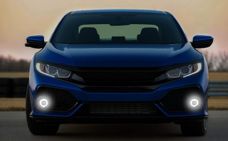1 Pair Angel Eye Laser Fog Lights with DRL