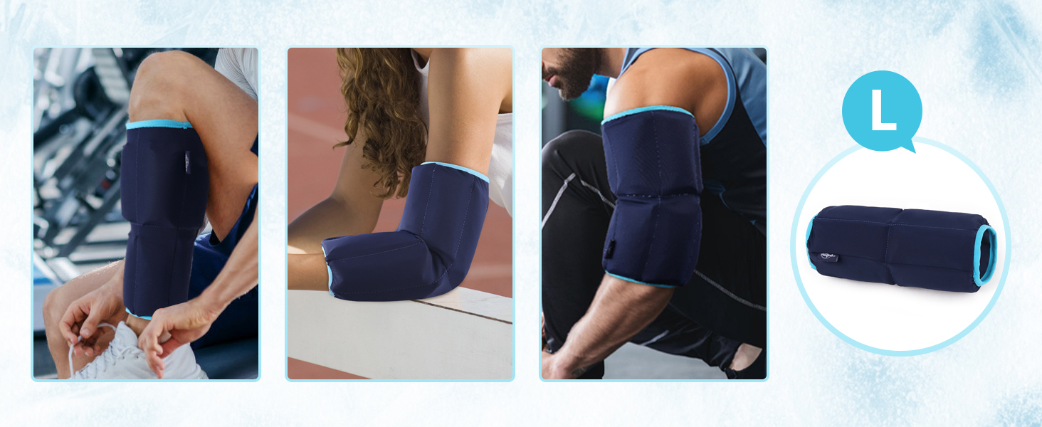 Hilph Elbow Ice Pack Cold Compress Sleeve for Tendonitis