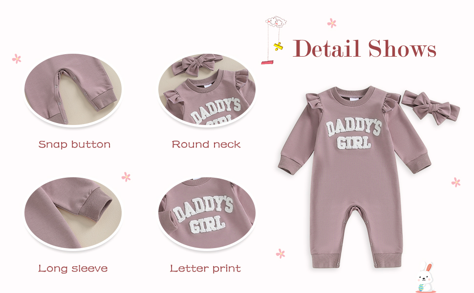 baby girls long sleeve romper outfits