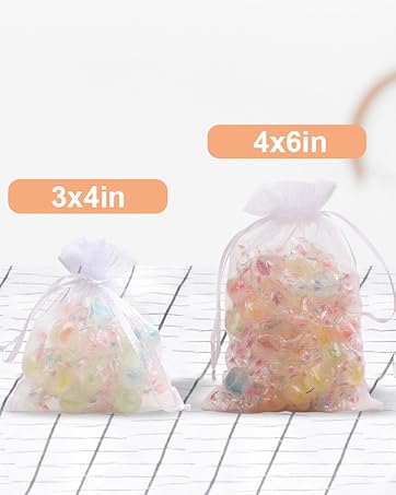 mesh gift bags with drawstring