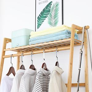 Clothing Rack with shelves 2 tier storage closet organizer