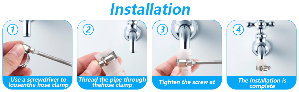 Hose clamps installation