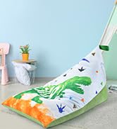 Dinosaur Stuffed Animal Storage - Double Sided Bean Bag Chairs for Kids Boys Canvas Velvet Bean B...