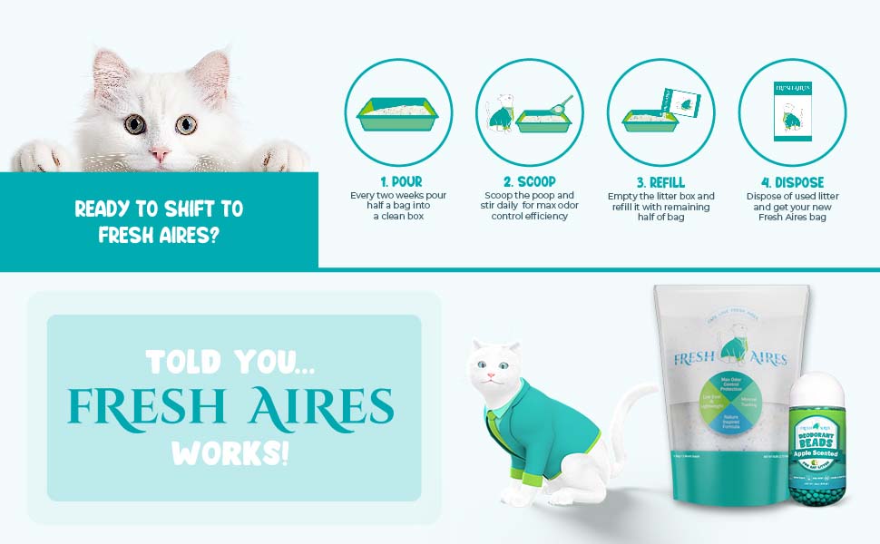 FRESH AIRES CRYSTAL CAT LITTER BUNDLE 2PCS PACK 12LB